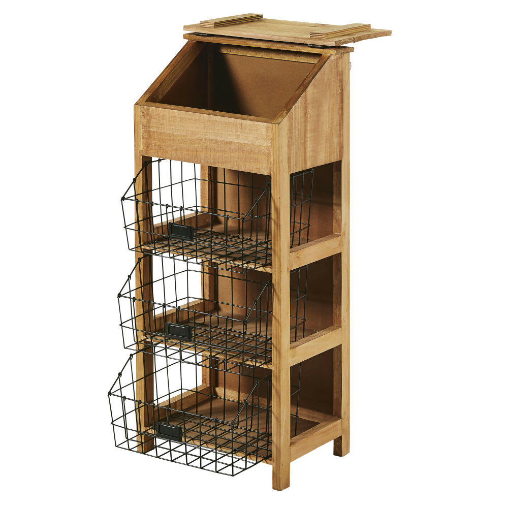 WORLD FACTORY - Etagère 3 paniers en métal noir