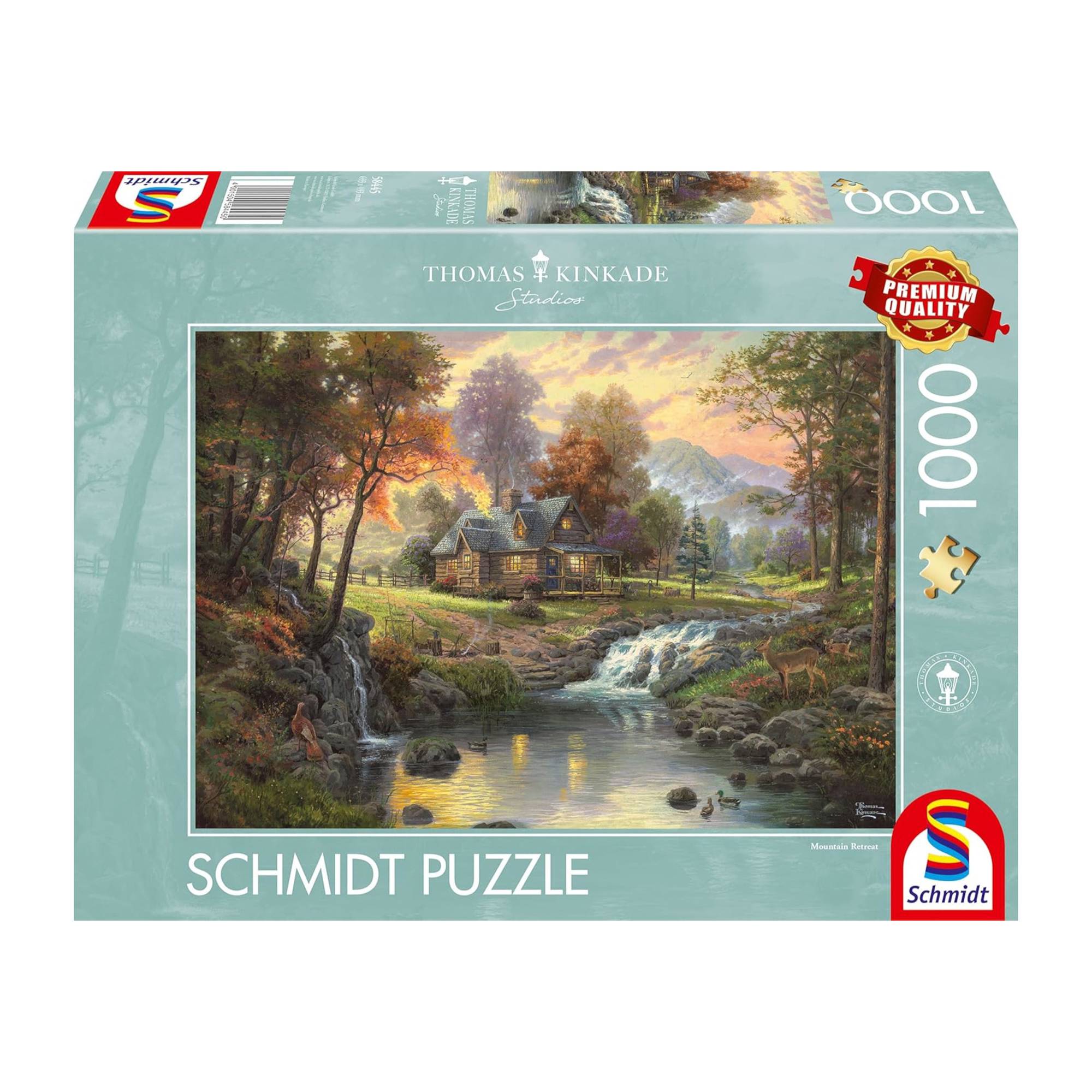 Schmidt Thomas Kinkade Mountain Retreat Jigsaw Puzzle 1000 Pieces