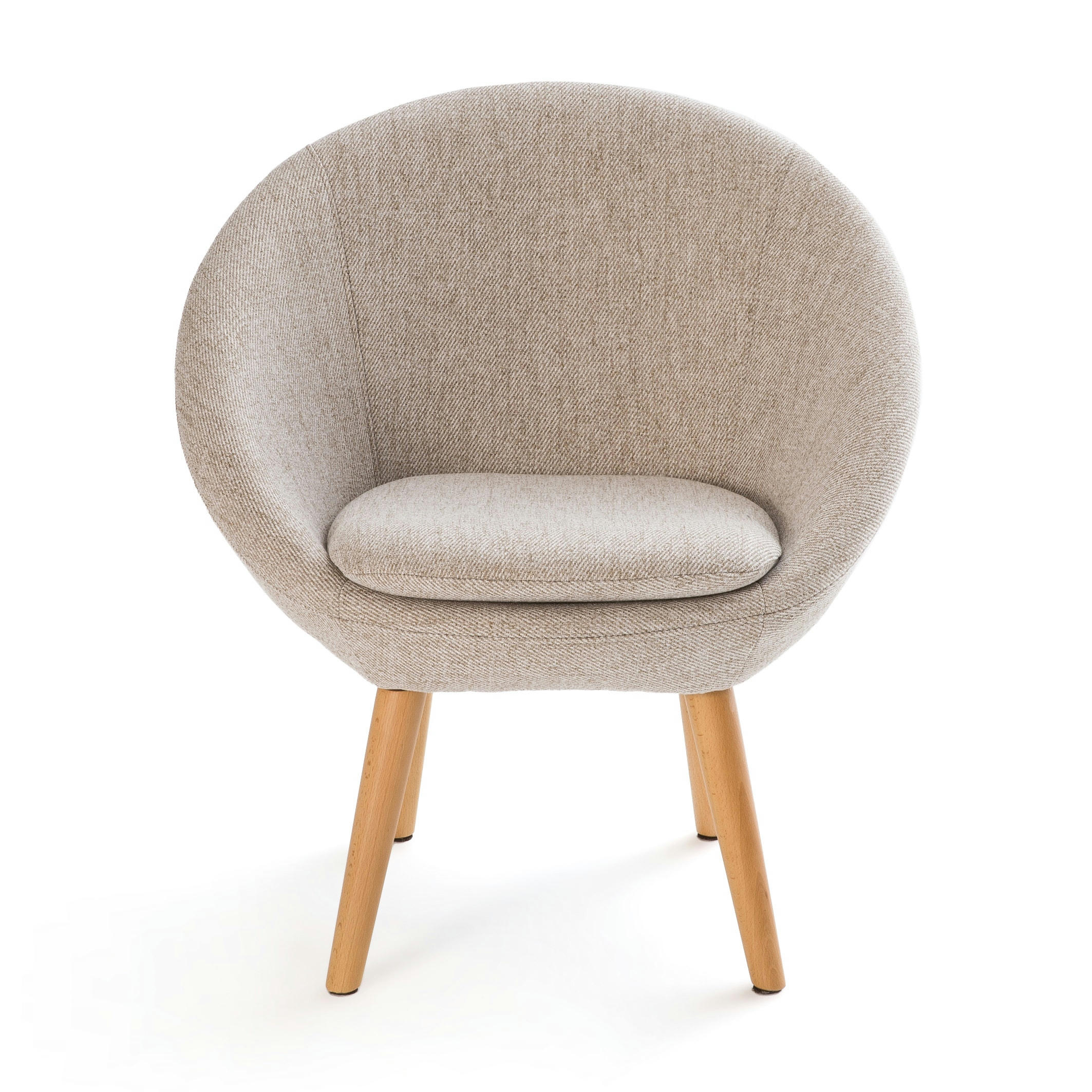 Fauteuil boule piètement hêtre massif, Jimi