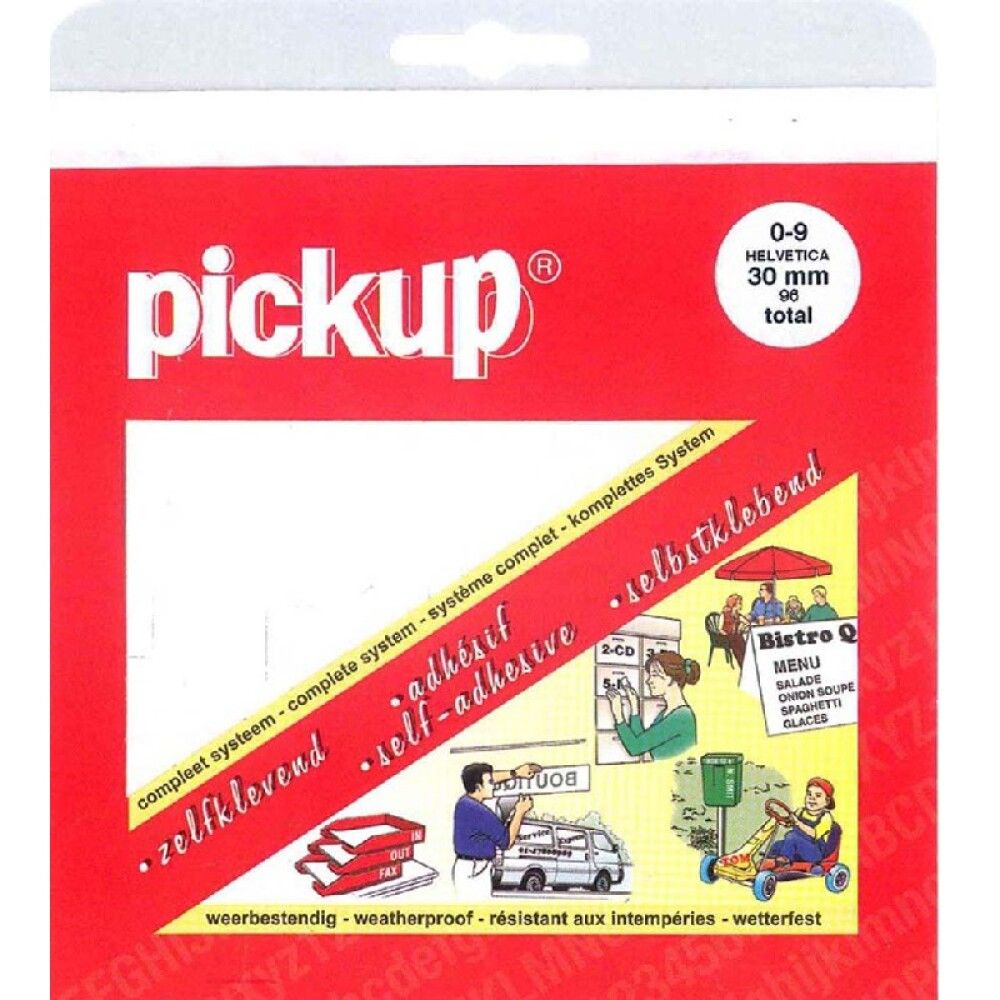 NUMMER PICKUP 30MM 0-9 HVIT