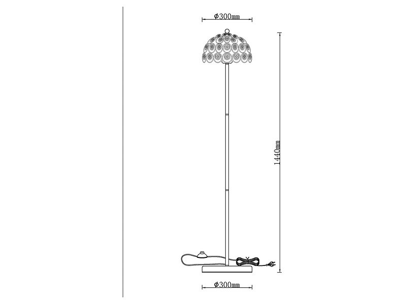 Lampa podłogowa Florence stalowa biała