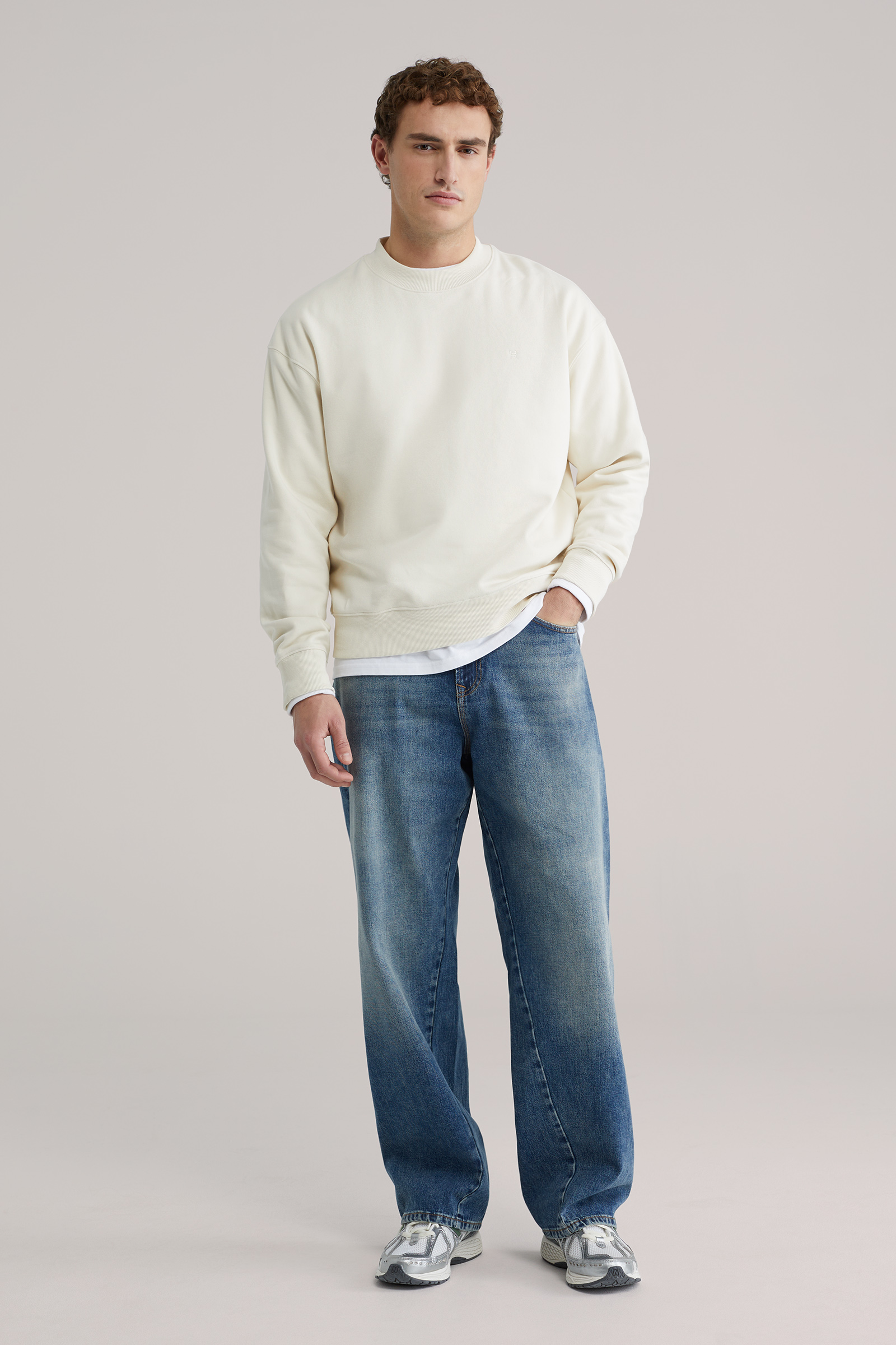 Heren oversized sweater met embroidery