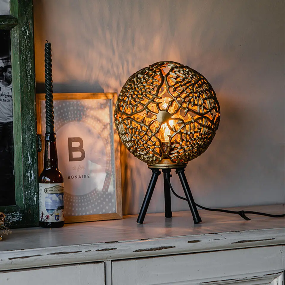 Qazqa tafellamp maro goudkleurig e27