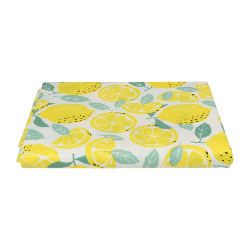 Tafelkleed citroen - geel/wit - 150x220 cm