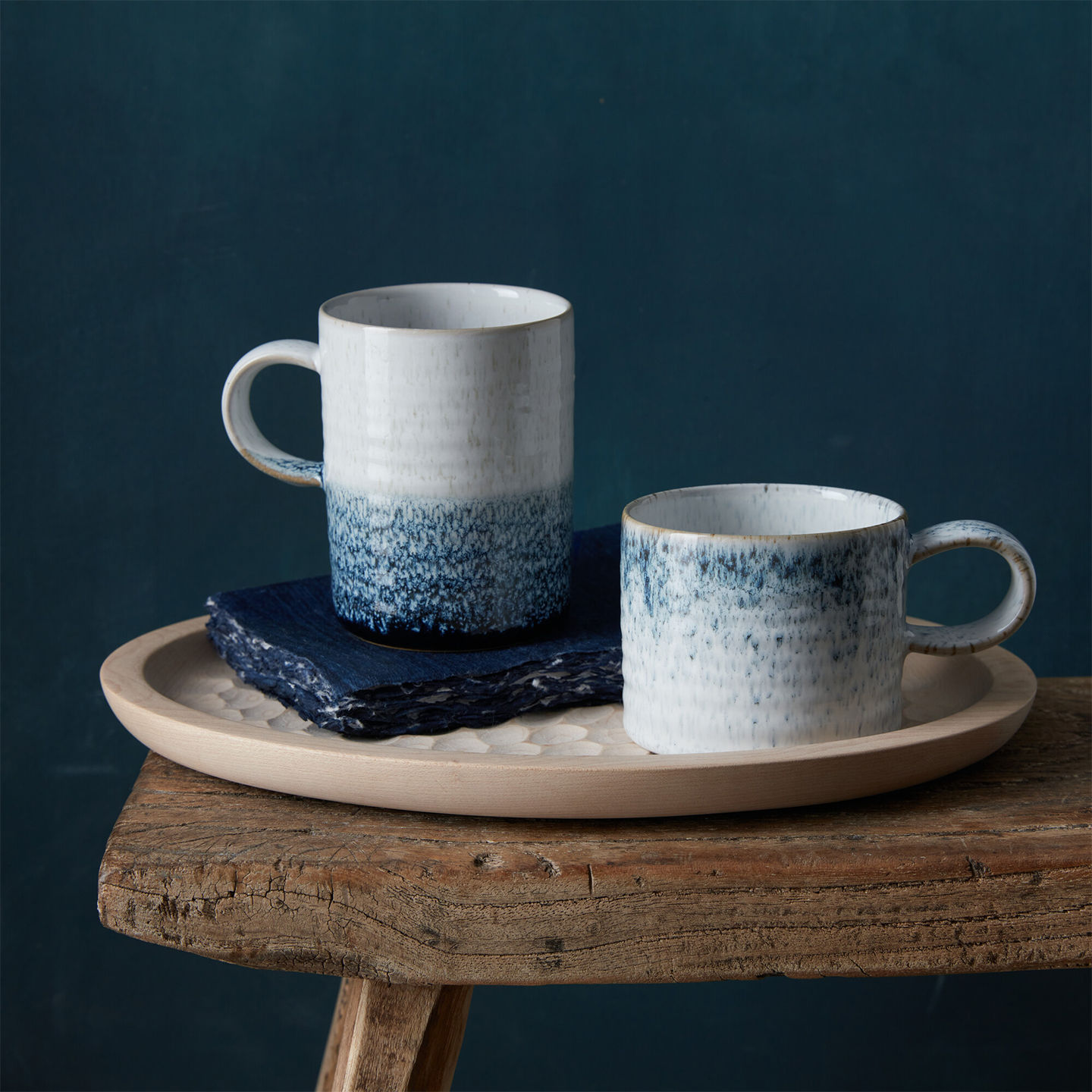 Kiln Blue Mugs - Set Of 2