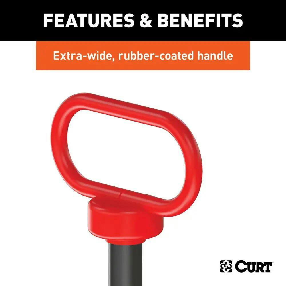 CURT 5/8-in Clevis Pin with Handle & Clip