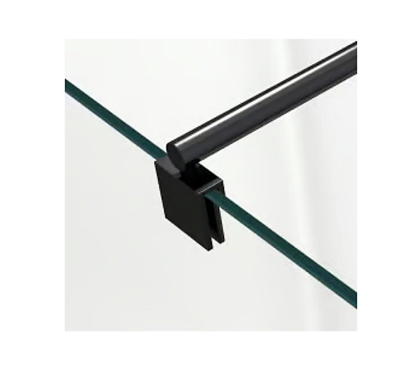 Barre de stabilisation noire - barre de fixation ronde en noir - pour paroi de douche