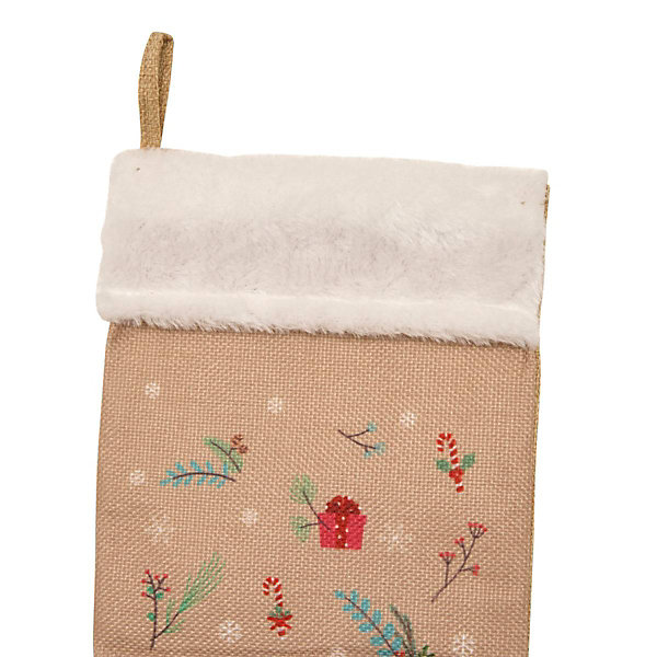 BOTTE PERE NOEL JUTE H45CM - Atmosphera