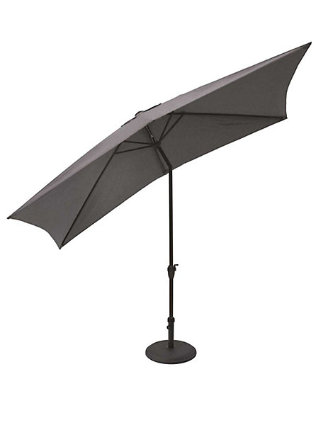Parasol droit en aluminium 3x2 m Gris anthracite