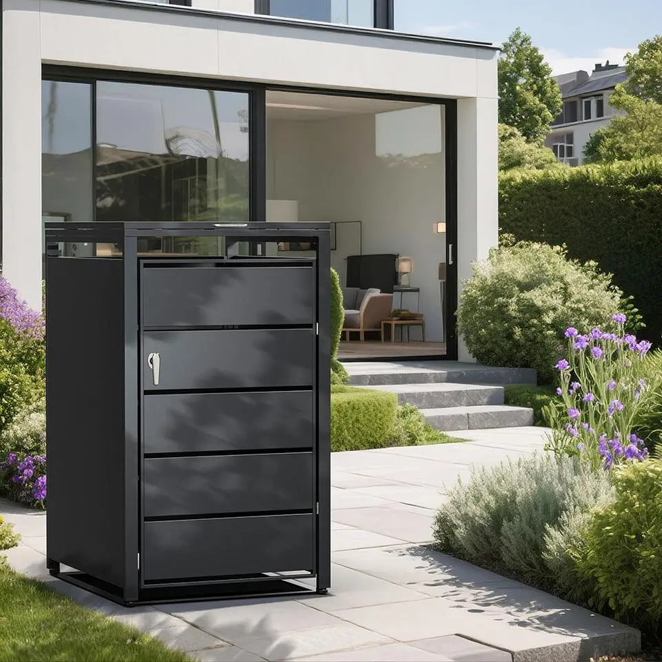 Kliko ombouw - 1 container - Antraciet - Met lock functie