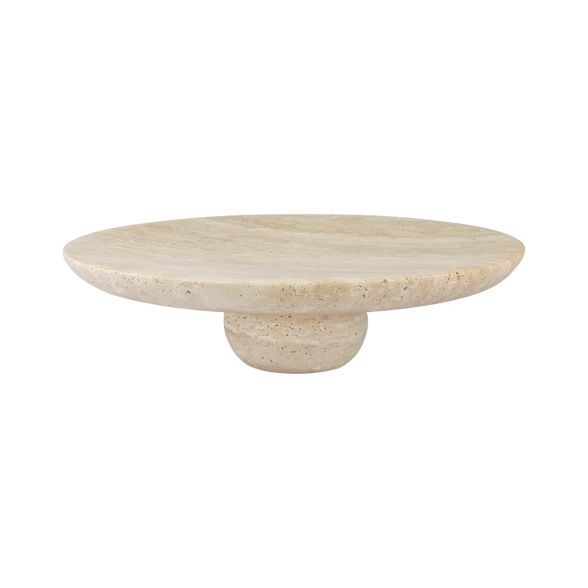 Mette Ditmer - Travertine Pedestal Tablett, linen
