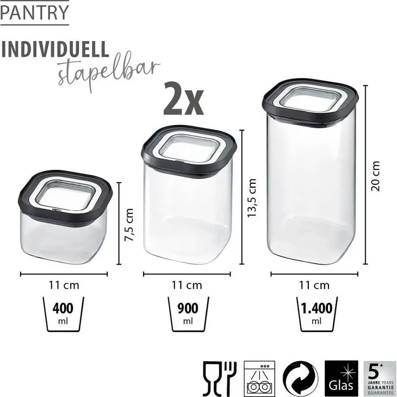 Vorratsdose 4er-Set Pantry