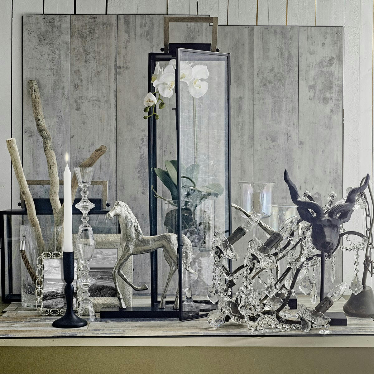 RUSTIC - Bougies pour chandelier - Lot de 6