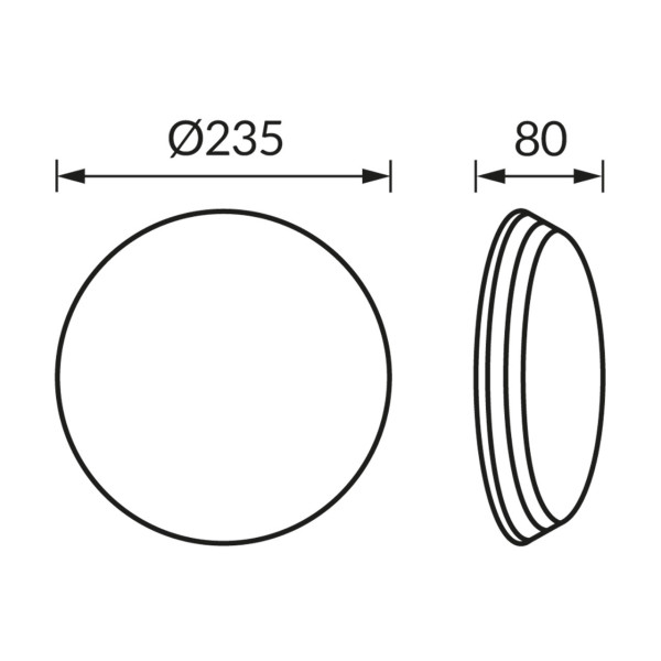 Plafonbiały okrągły 23,5cm UFE 1xE27x40W IP20 Struhm