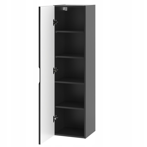 CZARNY Słupek Łazienkowy VESPER 130 cm Wiszący Frezowany Front Mat