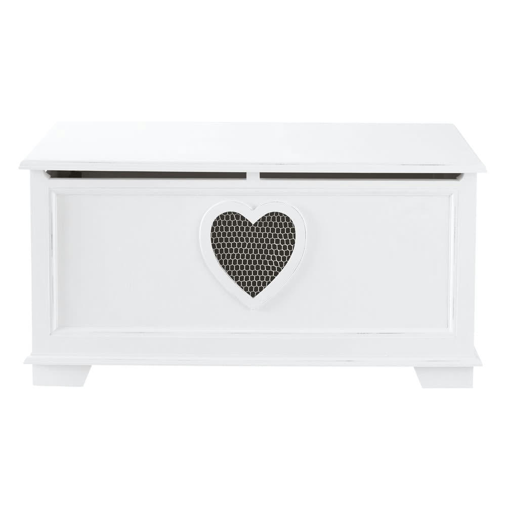 Valentine - Coffre en pin blanc