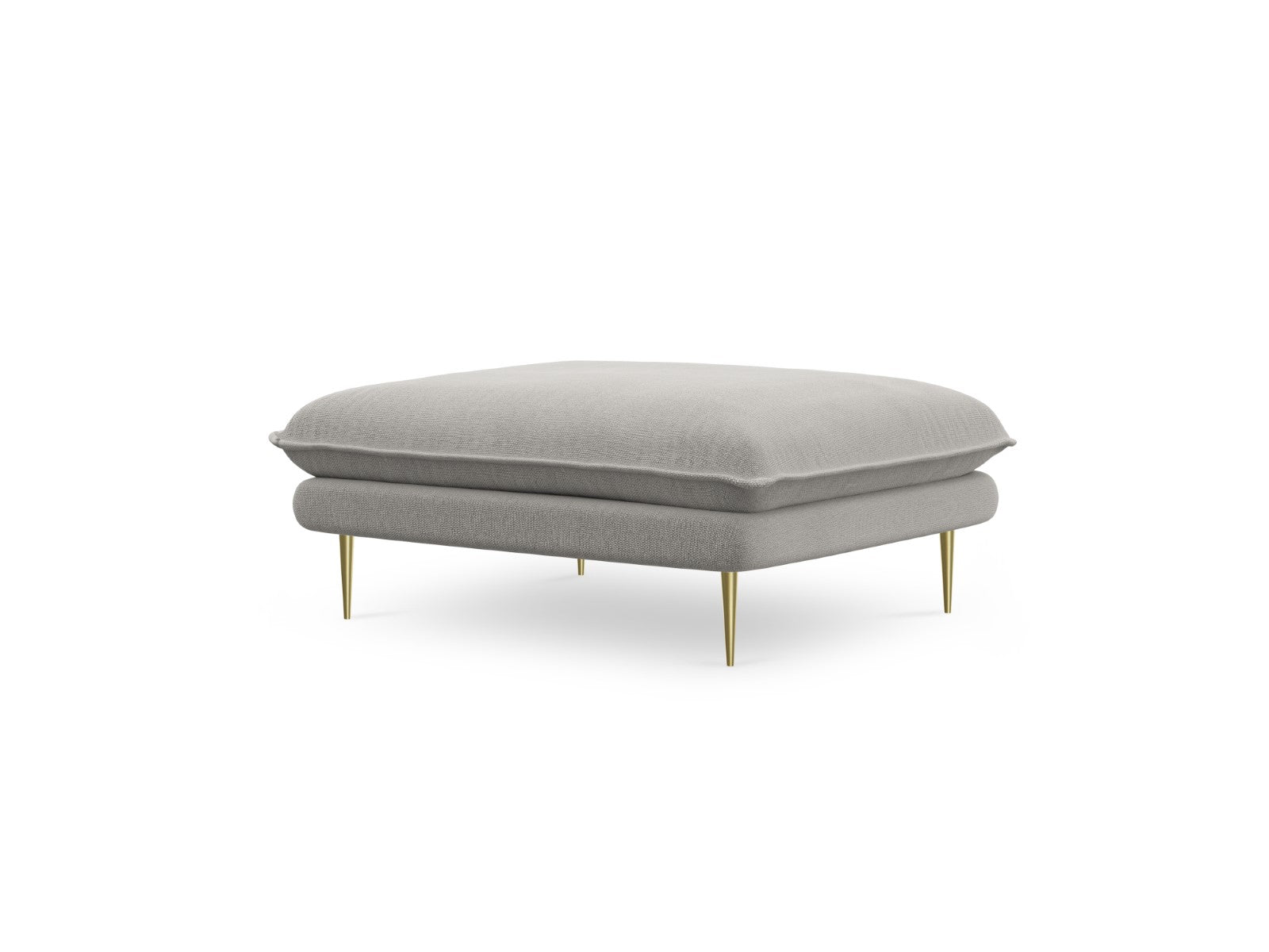 Cosmopolitan Design Poef Vienna structurele stof, lichtgrijs - 73x93x43cm