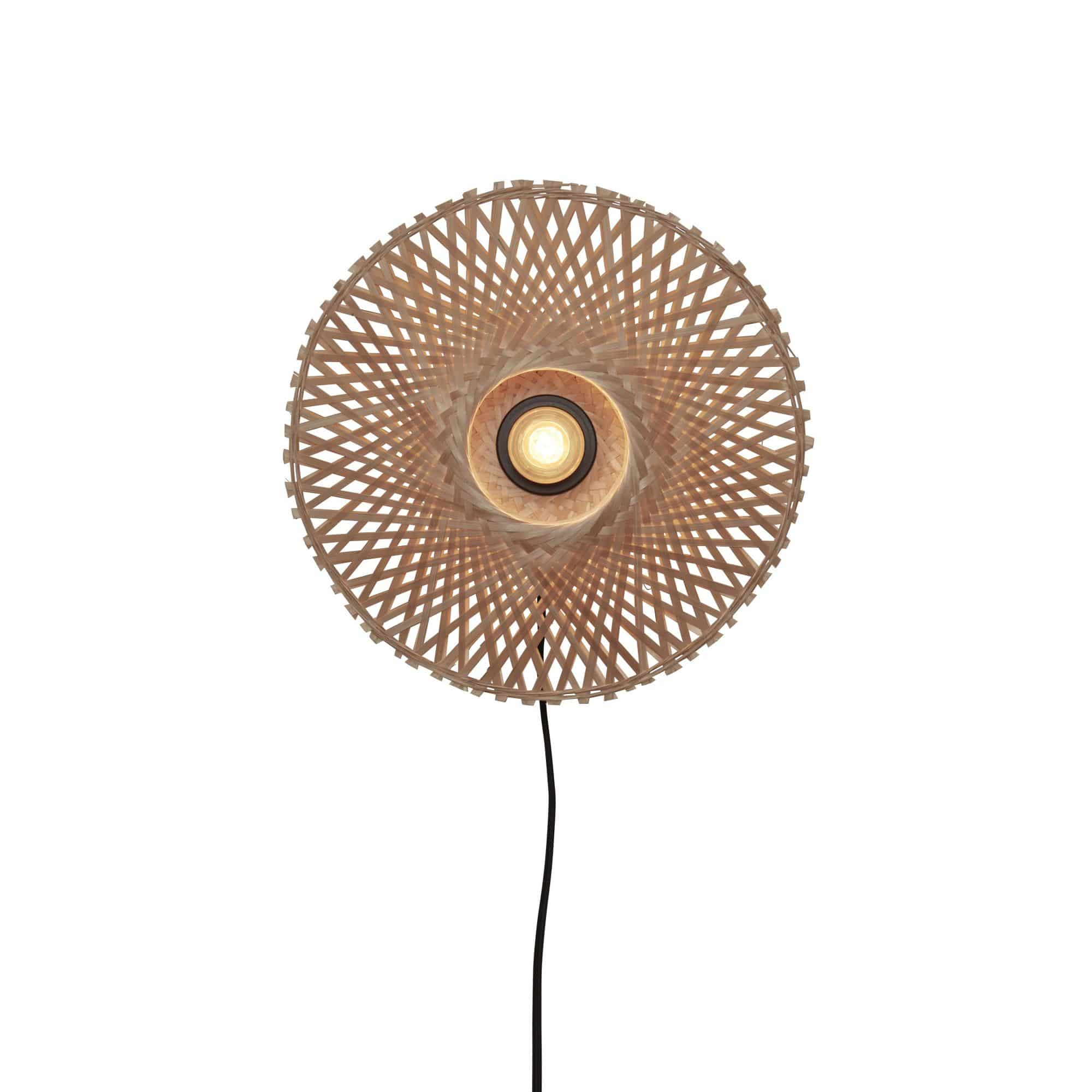 GOOD&MOJO wandlamp Kalimantan - bruin - Ø30cm