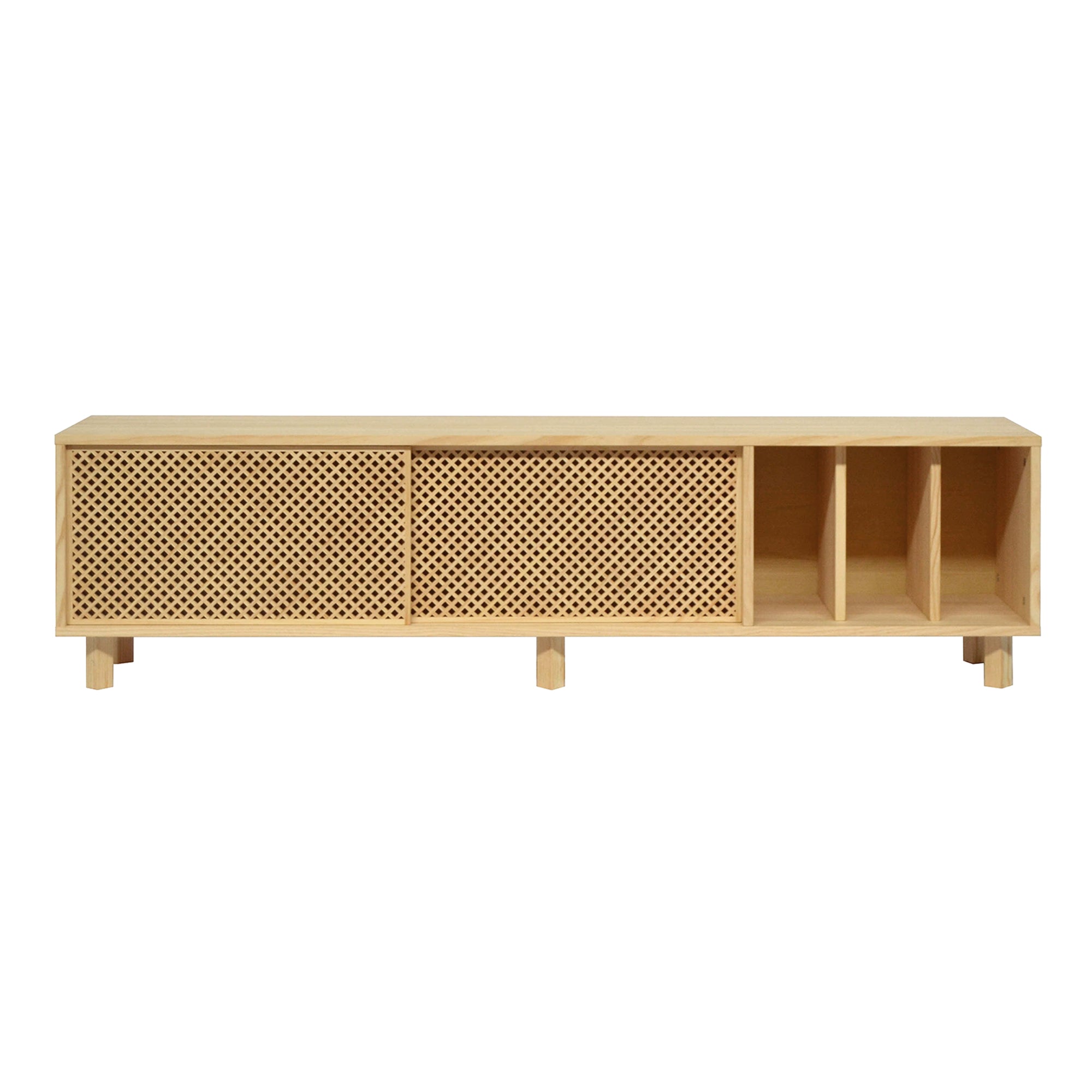 Naan Furniture TV meubel Saura - Natuurlijk grenen ongelakt - 170 cm