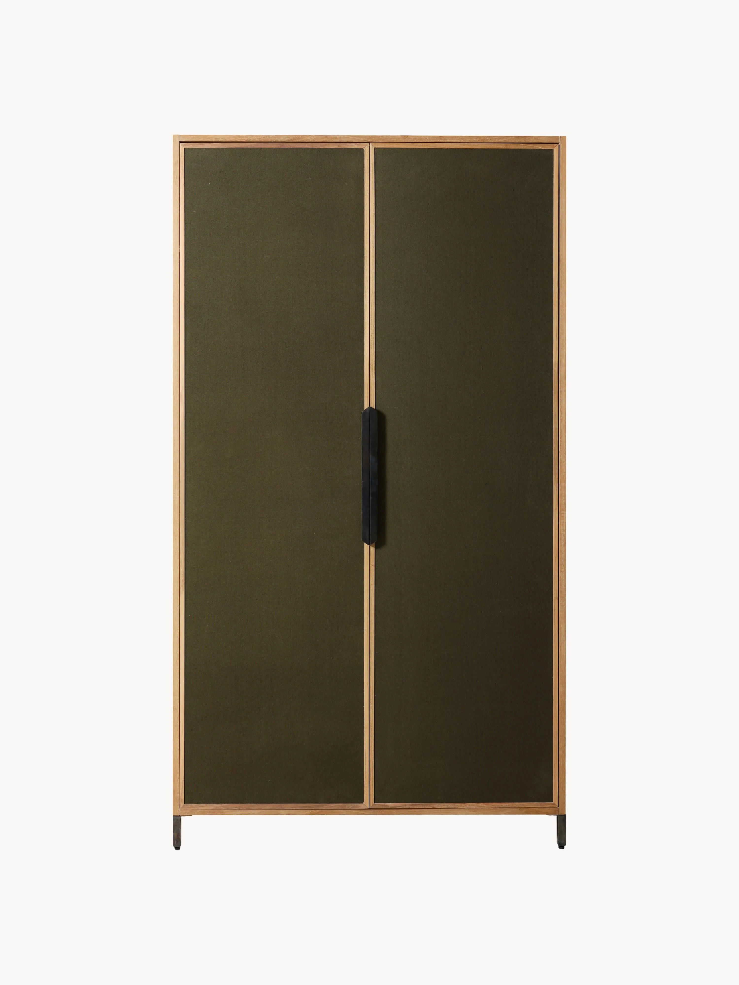 Handgefertigter Kleiderschrank Pioneer mit Rattantüren