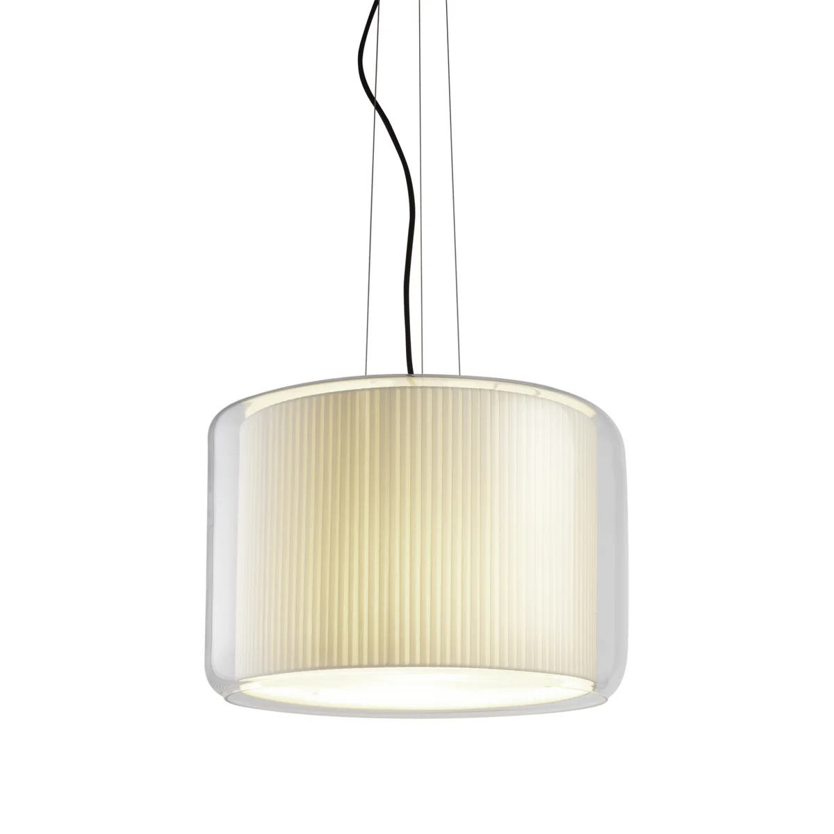marset - Mercer Pendelleuchte, Ø 30 cm, natur / Baumwolle