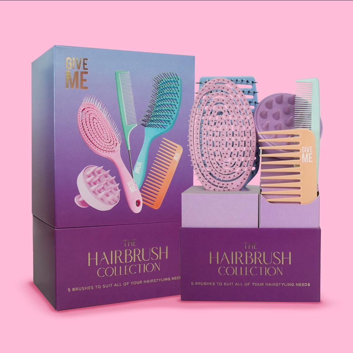 Give Me The Hairbrush Collection - Set of 5 Hairbrushes
