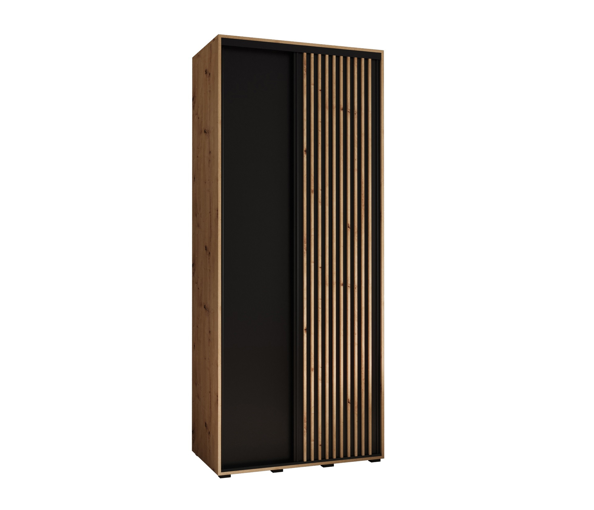 Szafa przesuwna Garderoba LANKO 1 100 gł. 60 artisan/czarny