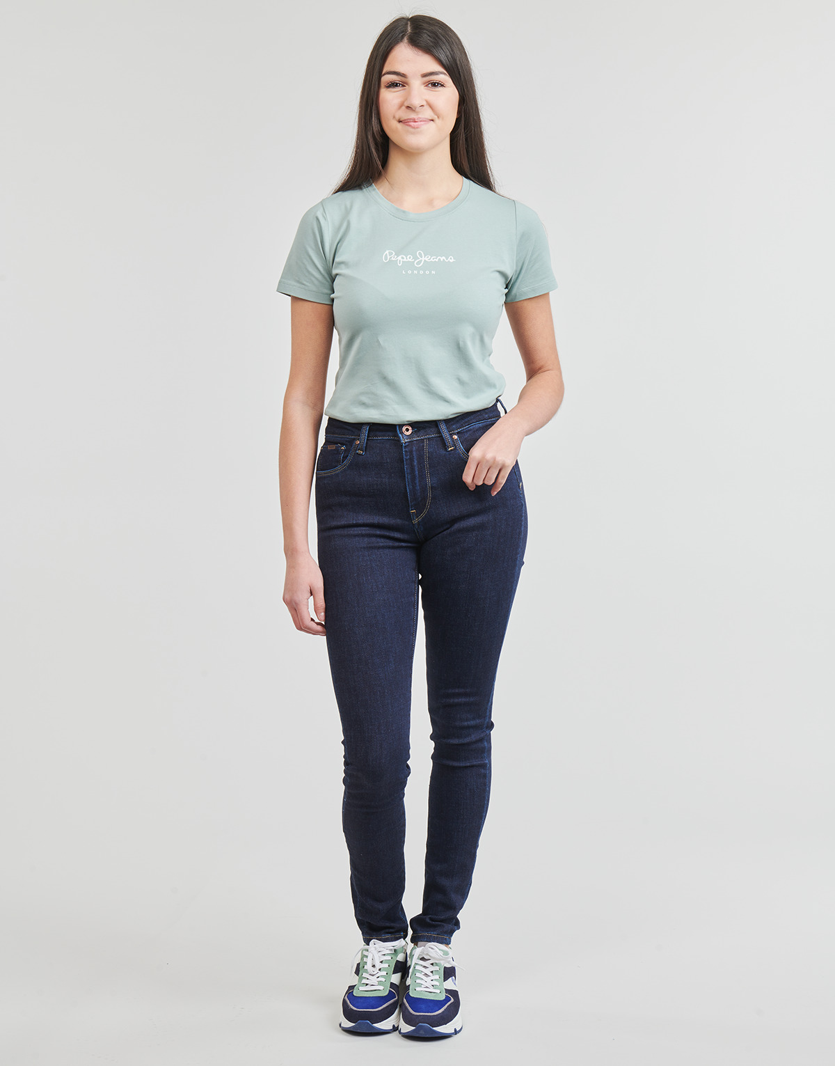 Pepe jeans - SKINNY JEANS HW - Marine
