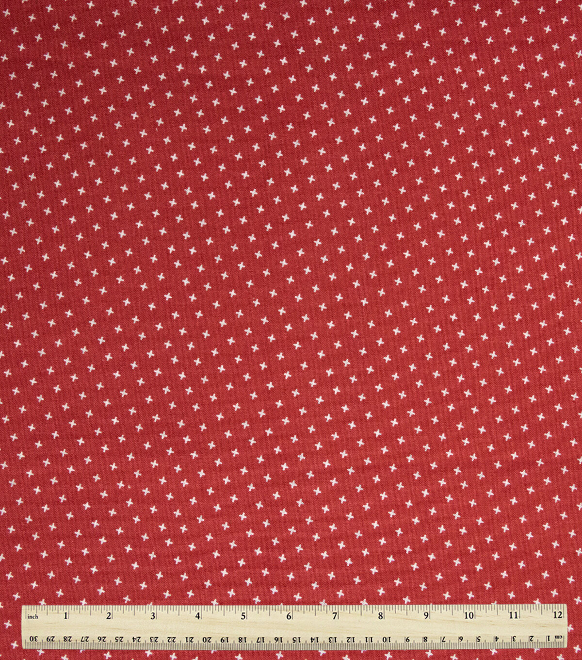 Red Geometric Cotton Fabric by Keepsake Calico