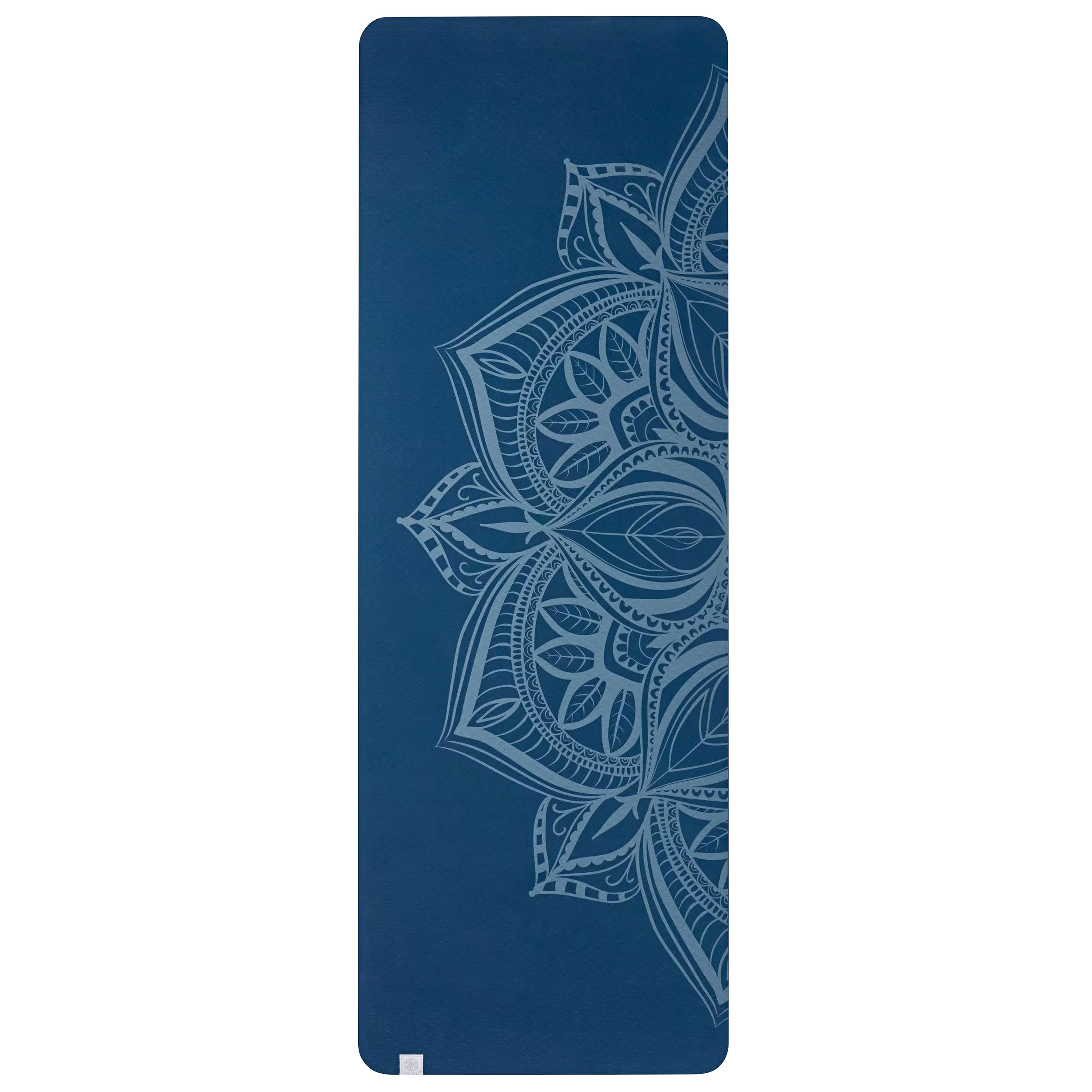 Gaiam TPE Printed Yoga Mat, Blue, 6-mm