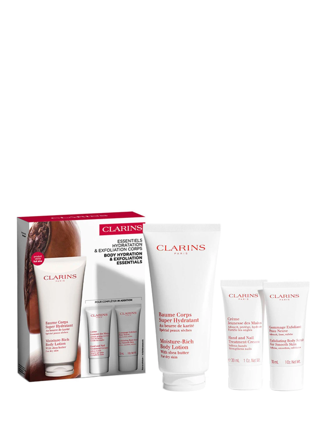 CLARINS BODY HYDRATION & EXFOLIATION ESSENTIALS