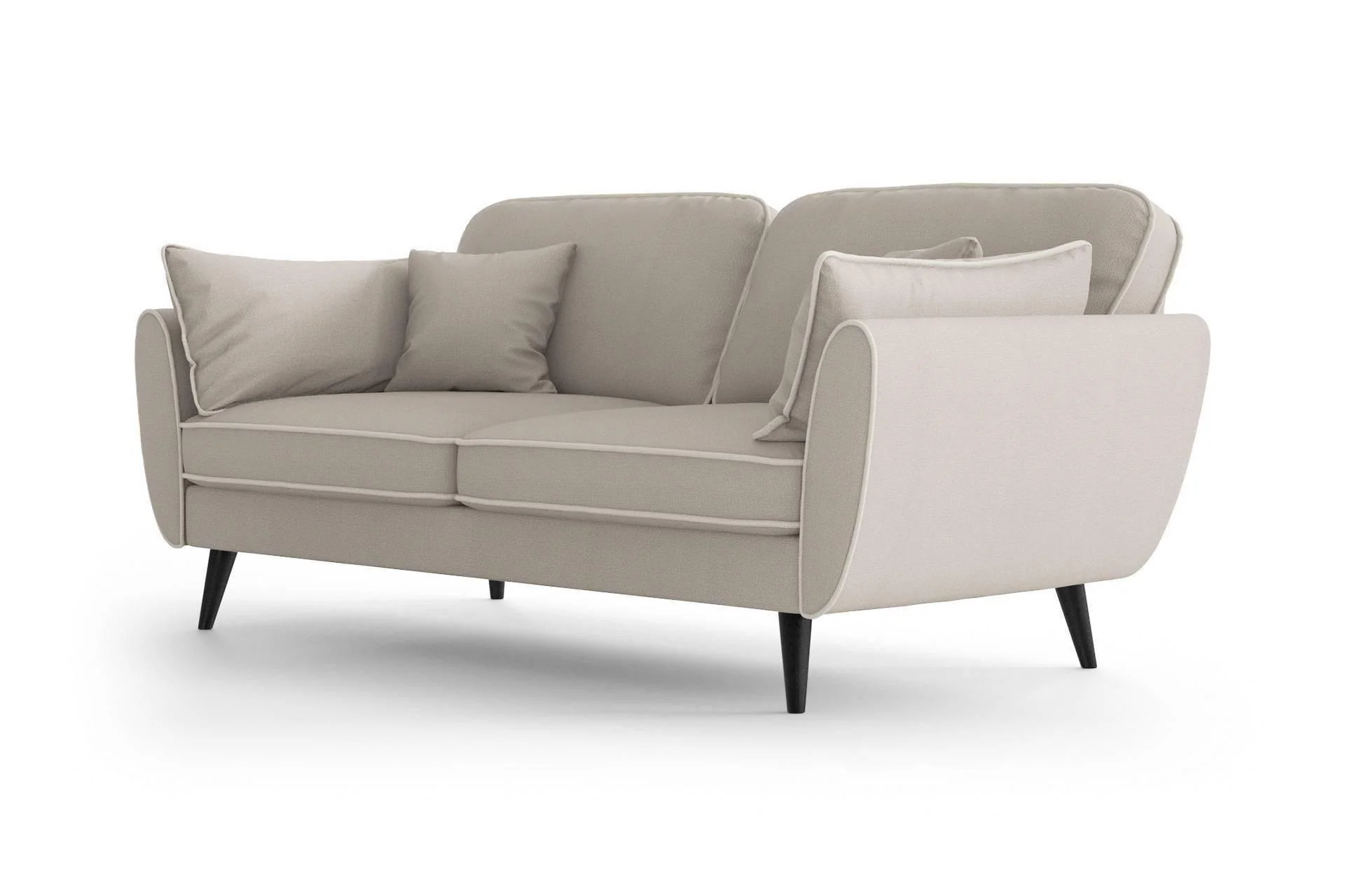 3-zitsbank Zara linnen met contrast piping
