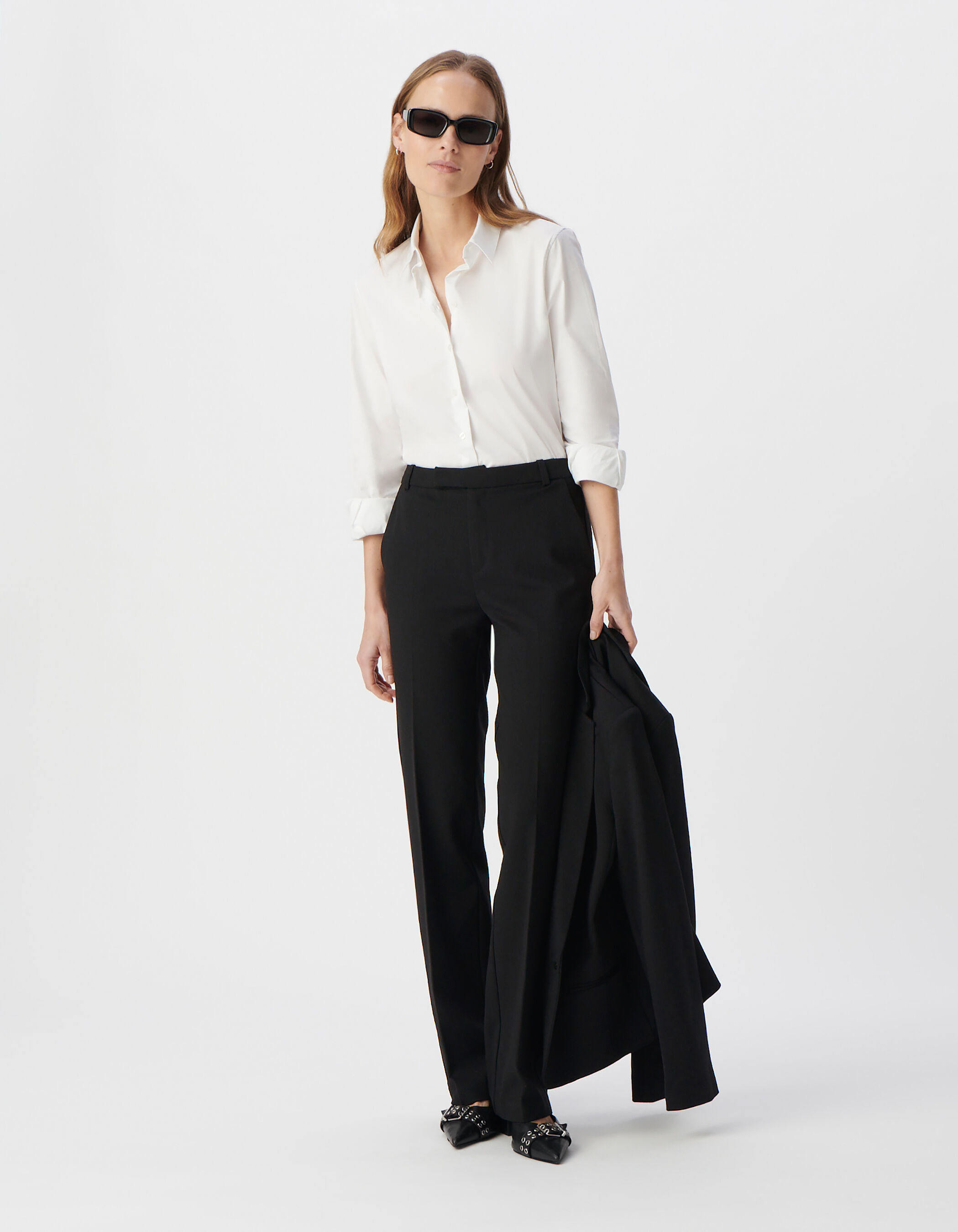 Chemise blanche à manches longues Femme