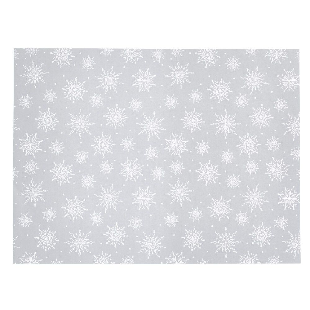 Set de table argenté décor blanc x10