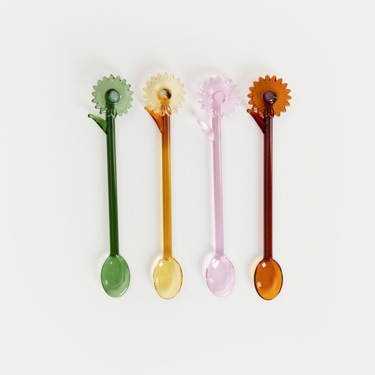 Zestaw łyżeczek OBERA z kwiatkami, 4 szt. 4 szt