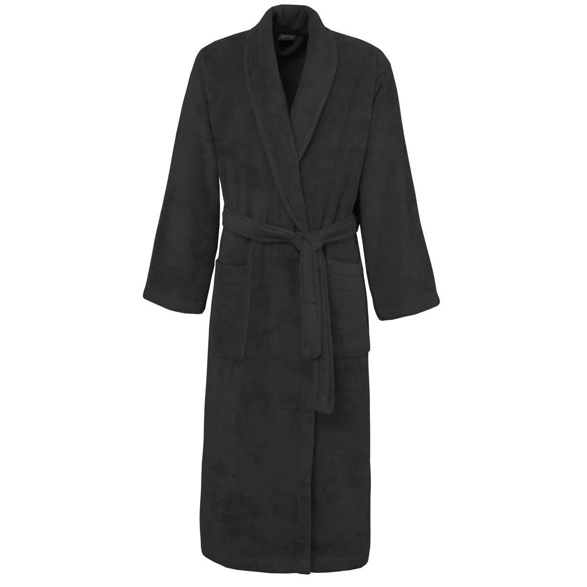 STUDIO - Peignoir mixte col châle 400 gr/m²  carbone XL