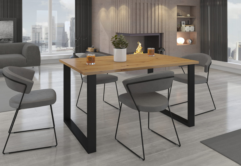 Stół do jadalni loftowy Imperial 138x90 Dąb Lancelot