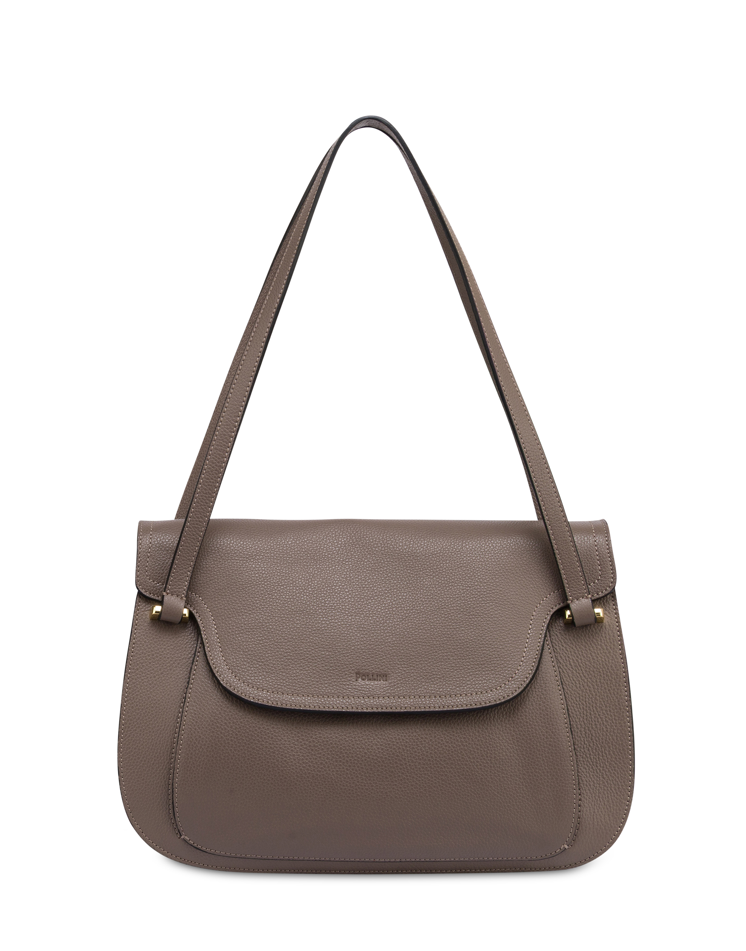 Borsa A Spalla Atelique In Vitello Bottalato Taupe
