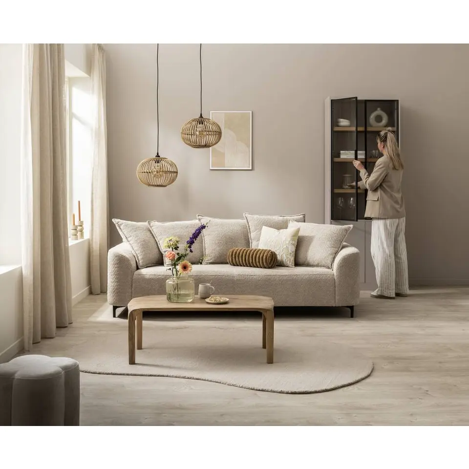 Bank Elsa 3-zits - stof Anthology - beige