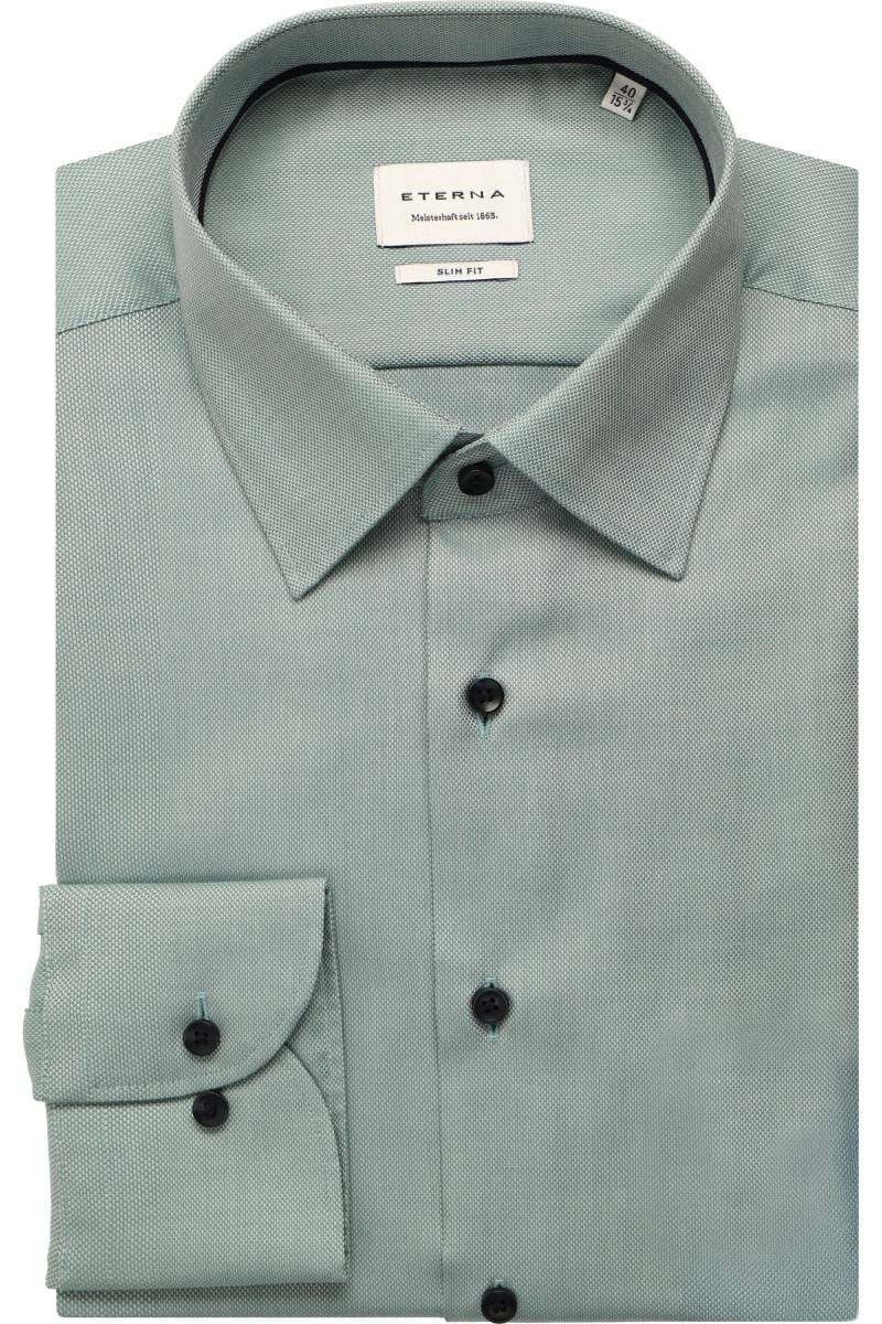 ETERNA Slim Fit Hemd minze, Strukturiert