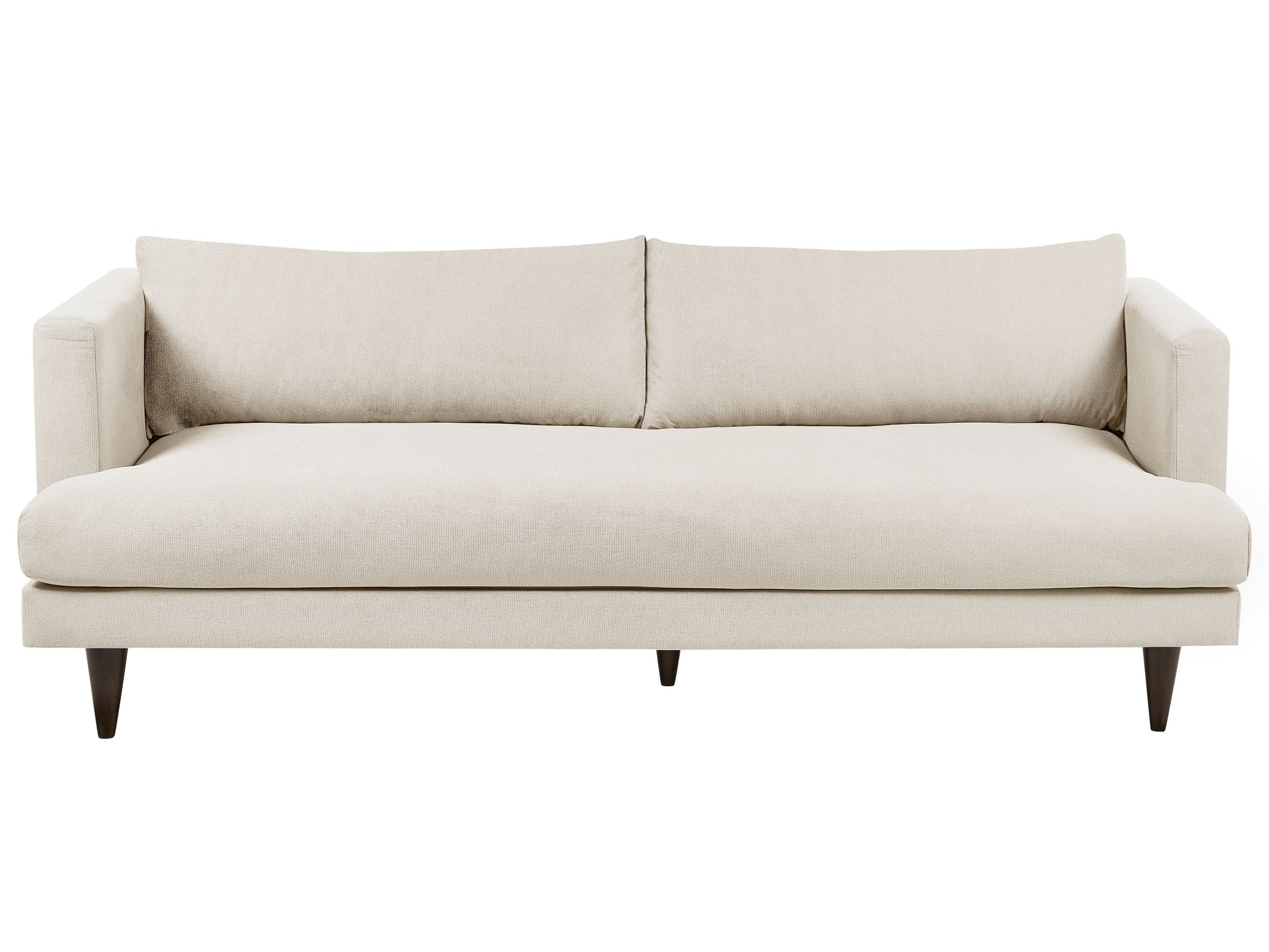 Sofa 3-osobowa tapicerowana jasnobeżowa