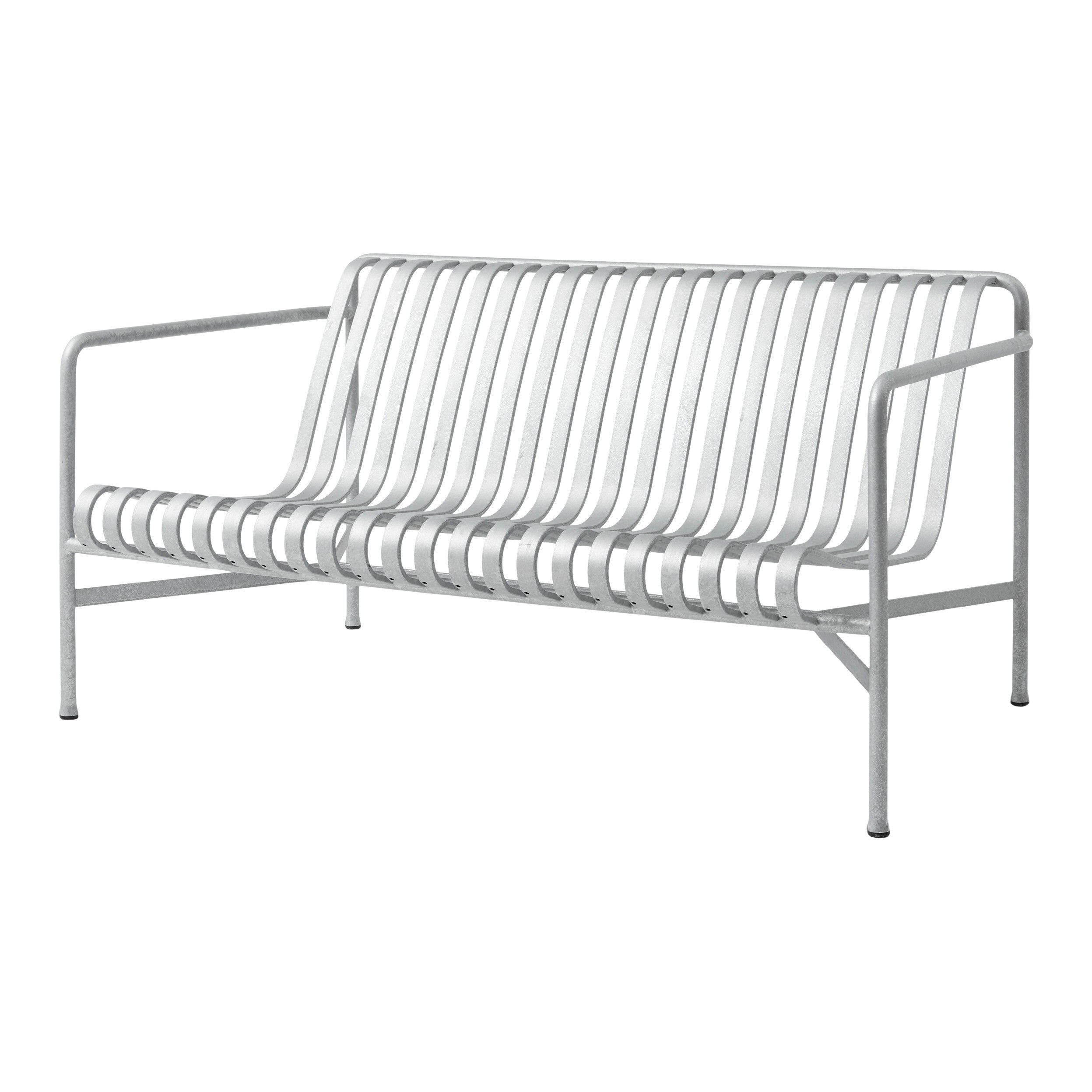 HAY Palissade Lounge 2,5-zitsbank Low - Gegalvaniseerd Staal