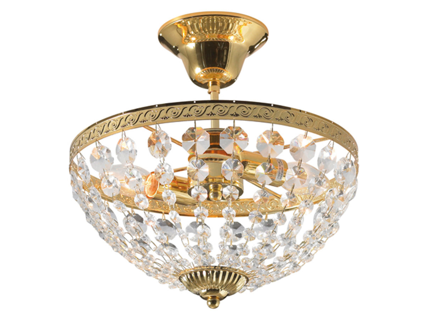 Lampa sufitowa Hanaskog 2-punktowa metalowa złota