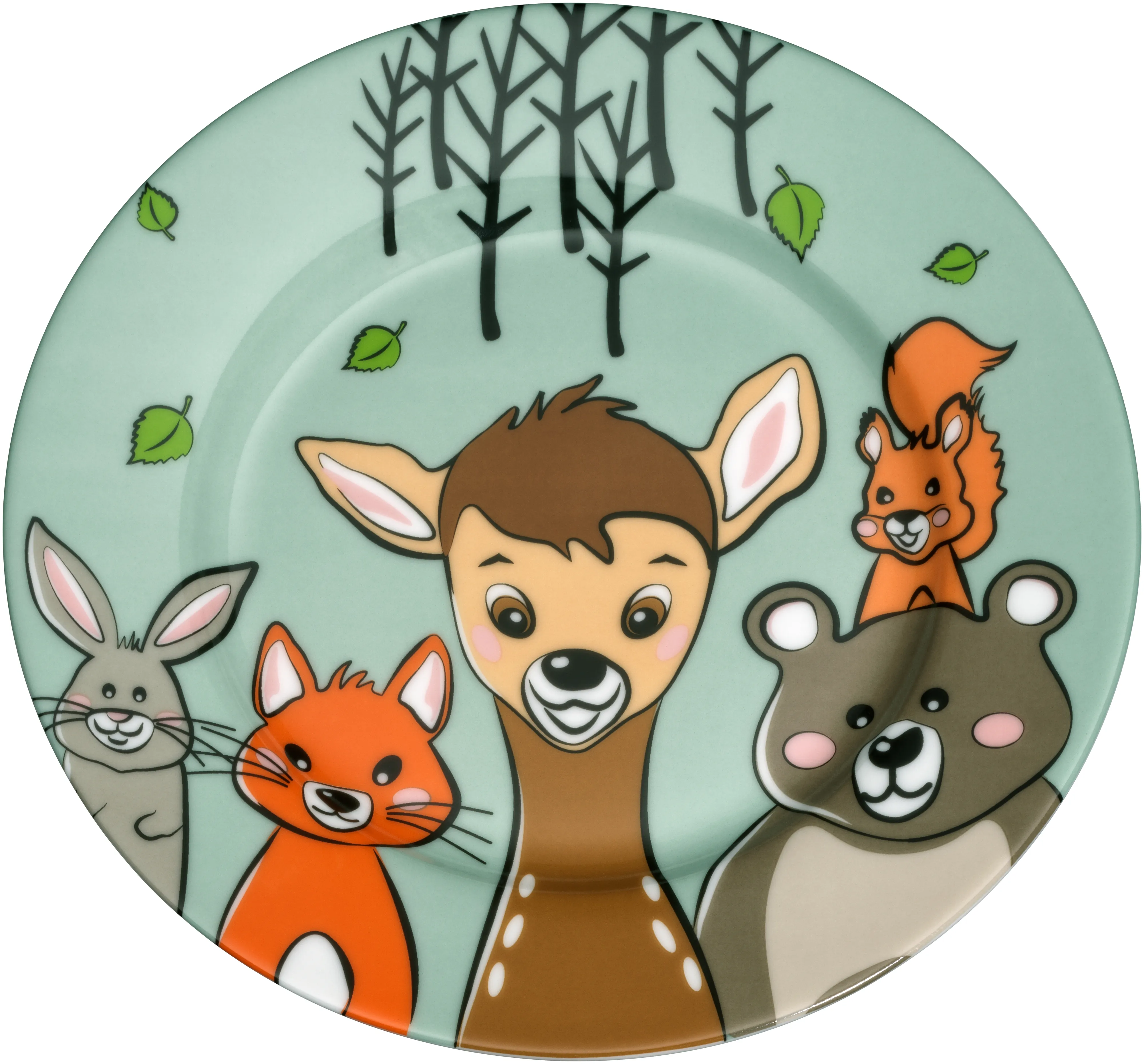 Kids Plate Forest Friends