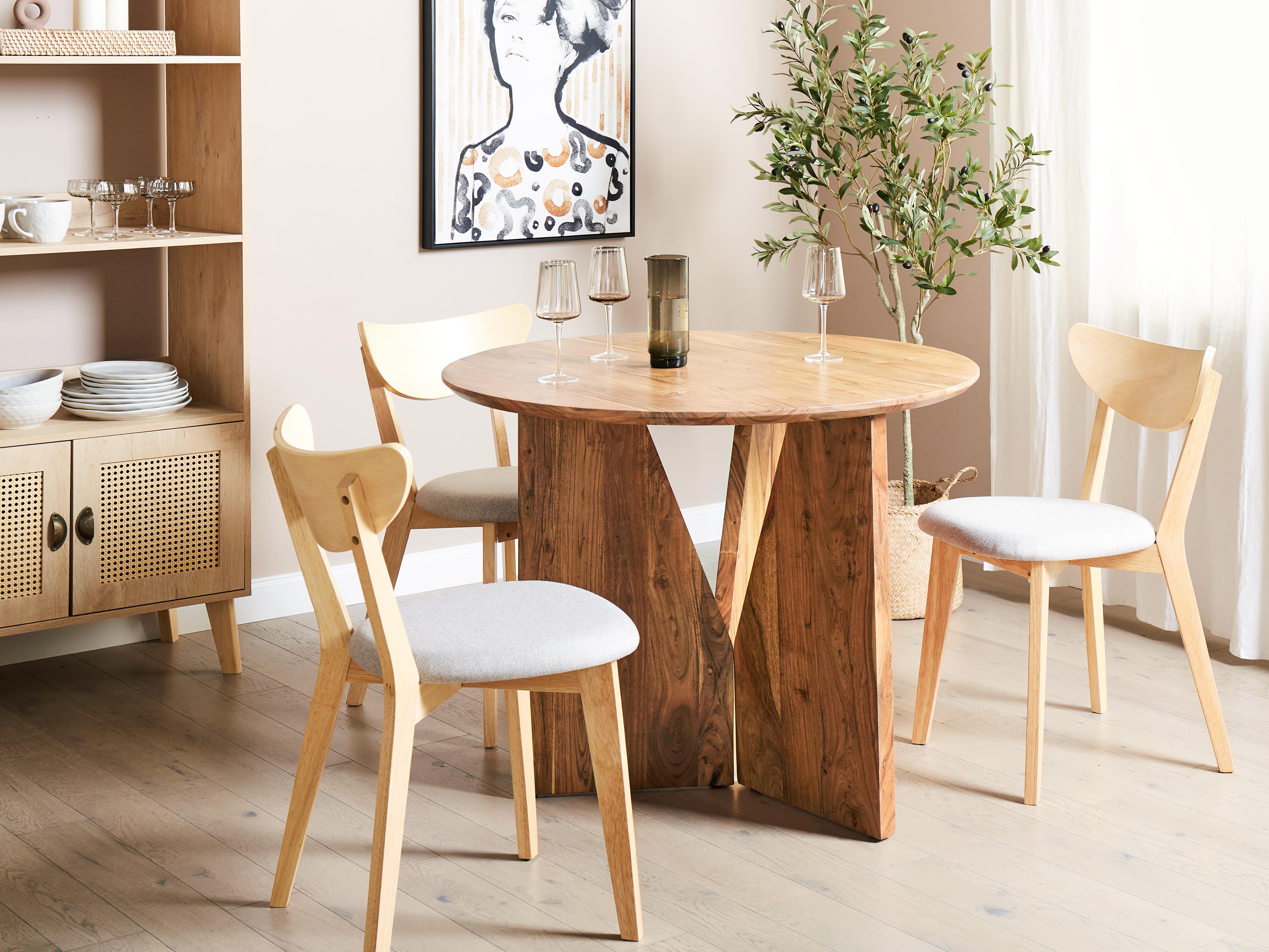 Dining Table ARRAN Brown 100 cm 100 cm Acacia Wood