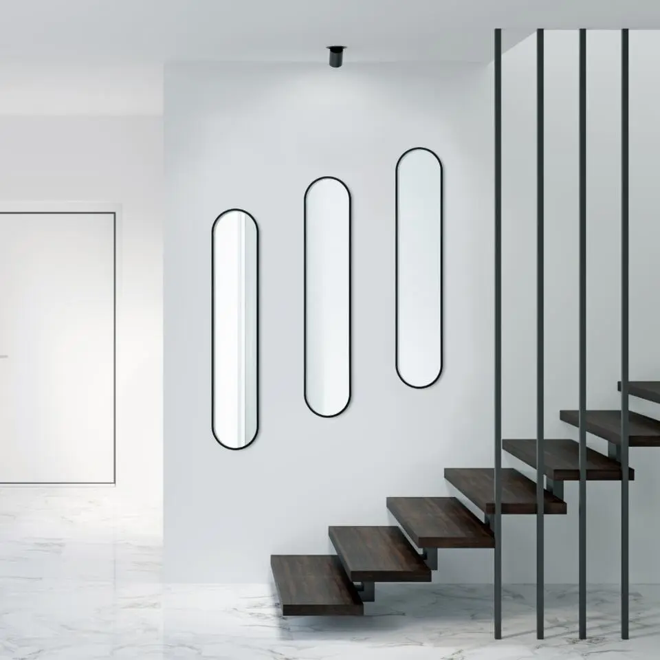 MISOU Spiegel Ovaal Moni - Zwart