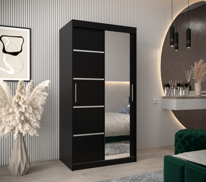 Szafa przesuwna Garderoba Verona 2 100 czarny   czarny
