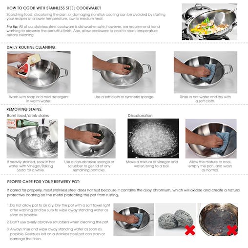 SOGA 50L Stainless Steel Stock Pot with One Steamer Rack Insert Stockpot Tray