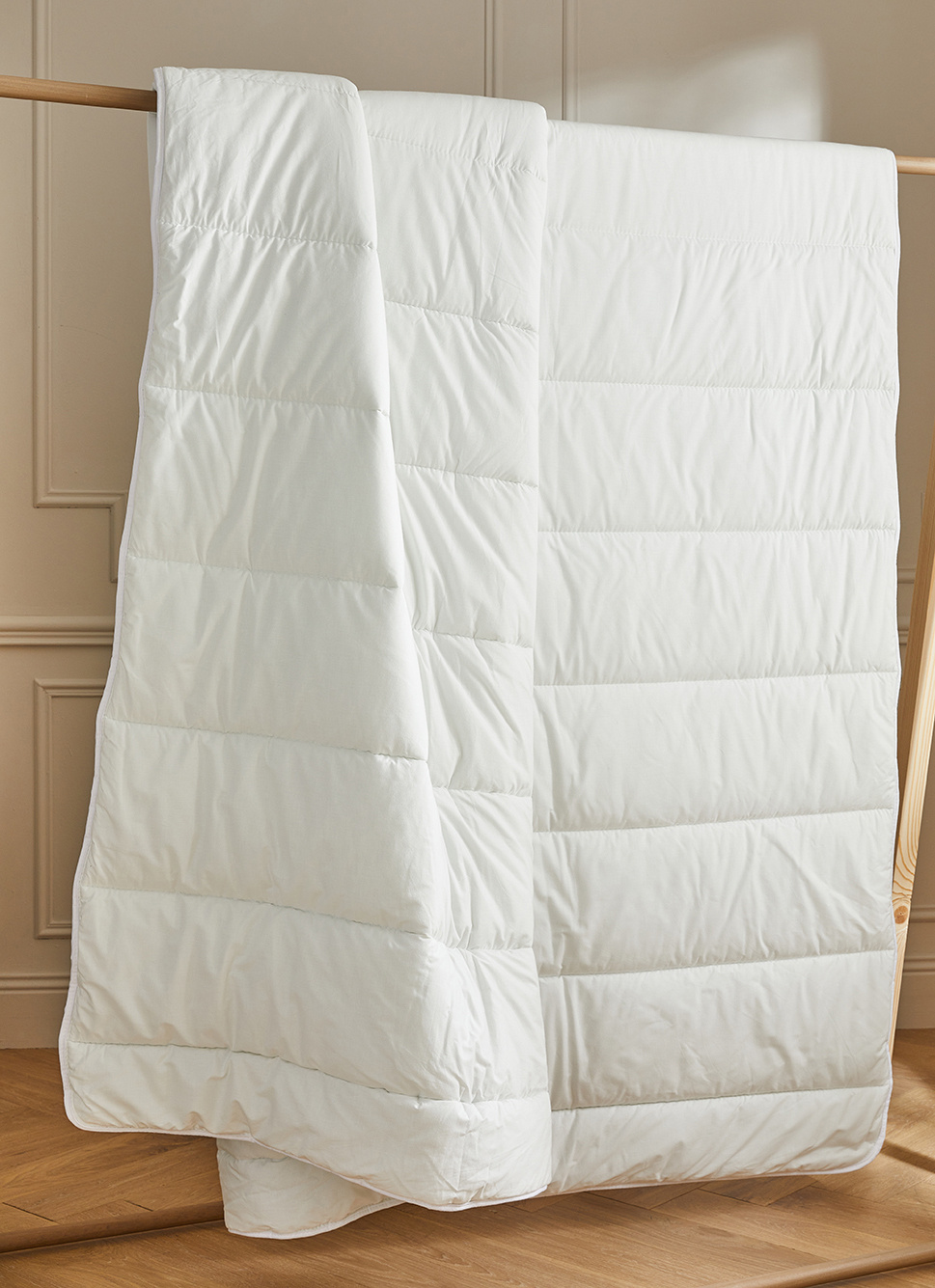 COUETTE CHAUDE EN COTON BIO - 400G BLANC