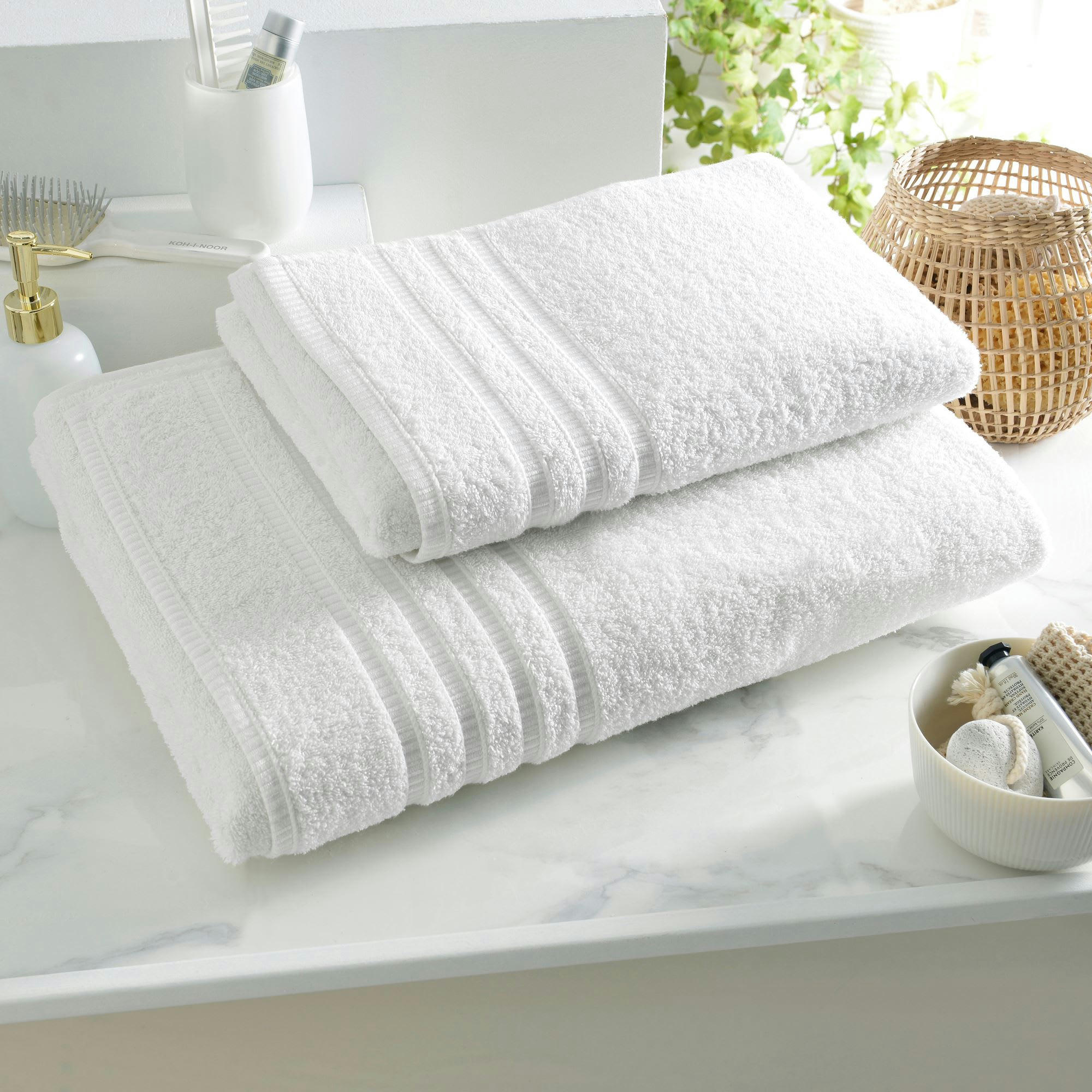BANDESECHELLE - Drap de bain 70x130 blanc cassé en coton 470 g/m²